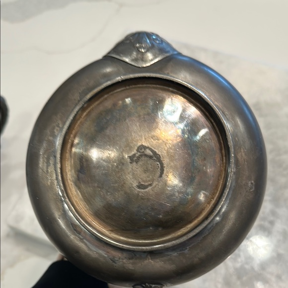 Antique Silver Tea Set Tea Pot & Sugar Bowl Very Decorative Etched - Picture 8 of 15